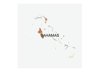 Bahamas Administrative Multicolor Vector Map