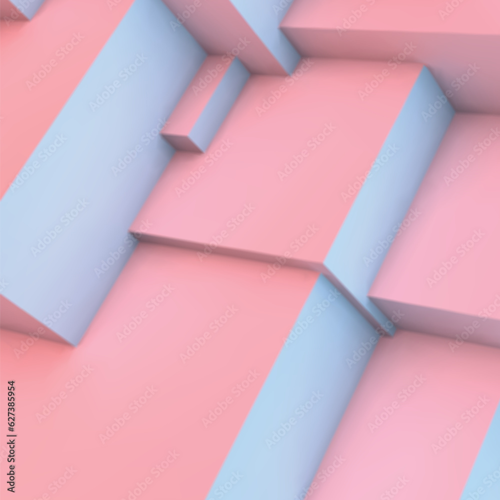 Aufkleber abstract background with rose quartz and serenity cubes