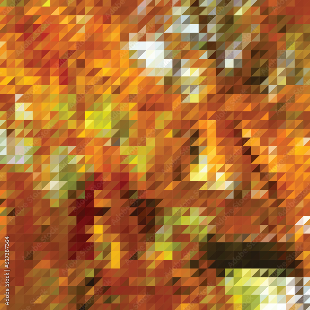 Aufkleber background with colorful hex grid