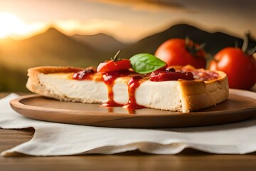 Pizza with tomatoes Generated AI