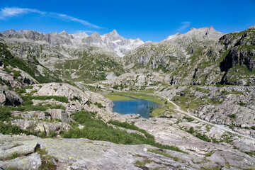 lower lake of cornisello trentino dolomites