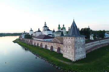 Kirillo-Belozersky monastery on the shore of the lake. Kirillov, Vologda region, Russia