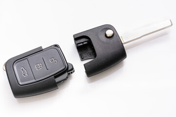 Car key immobilizer isolated on white