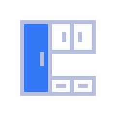 drawer two tone style icon vector illustrations