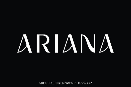 Creative elegant decorative typeface alphabet font vector. Modern beautiful sans serif typography design