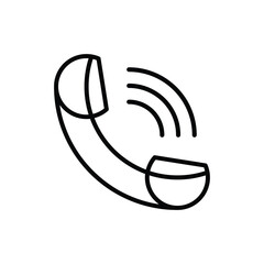 Premium phone icon or logo in line style. High quality sign and symbol on a white background. Vector outline pictogram for infographic, web design and app development.