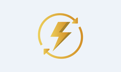 Alternate Engine Icon, Auto Battery Power, Sustained Consumption Voltage, Lightning.on white background.Vector Design Illustration.