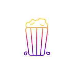 Popcorn icon for graphic and web design. Simple vector sign. Internet concept symbol for website button or mobile app