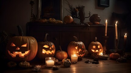scène d'halloween, généré par IA