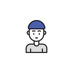 Delivery Man icon design with white background stock illustration