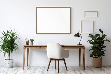 Minimalist's Dream: A Mockup Canvas in a Scandinavian-Style Space
