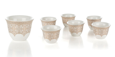 Images of a tea cup on a white background