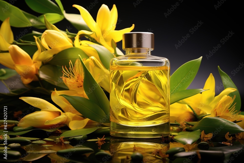 Poster ylang-ylang aromatic oil.