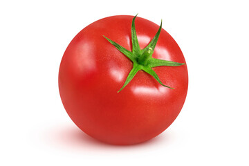 Tomato on an isolated white background.