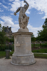 Obraz premium Paris, France - July 13, 2023 - the Tuileries Garden in Paris in the summertime