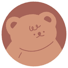 Fototapeta premium cute illustration of a hand drawn brown bear cartoon character