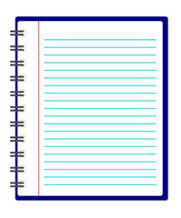 Lined Spiral Notebook with Margin