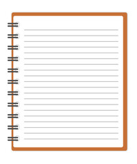 Isolated Blank Spiral Notebook