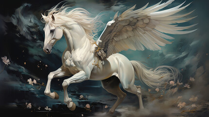 Obraz na płótnie Canvas horse with wings