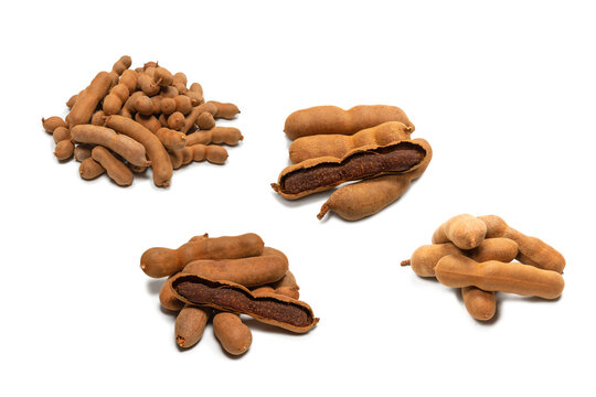 Sweet tamarind isolated on white background.