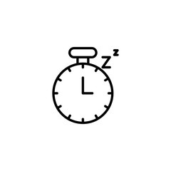 Sleep Time icon design with white background stock illustration