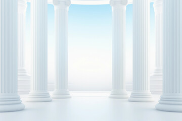 Fototapeta premium Elegance in Simplicity: Airy Widescreen Minimalistic Banner. AI Generated.