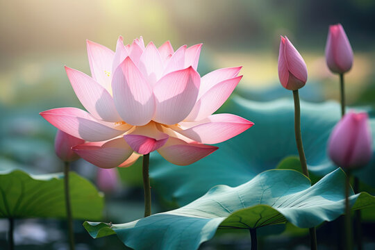 Lotus flower close up