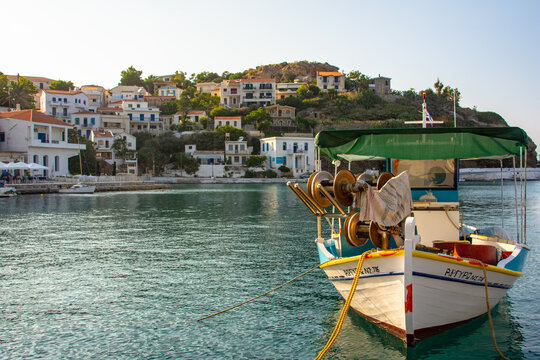 Traditional village of Evdilos, in Ikaria island, Greece 