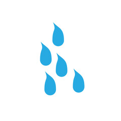 Cartoon tears, nature splash elements. Isolated raindrop or sweat, wet droplets of dew shapes.