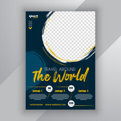 Travel poster or flyer pamphlet brochure design layout