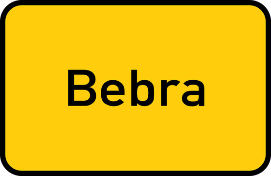 City sign of Bebra - Ortsschild von Bebra