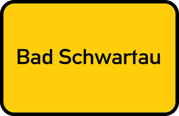 City sign of Bad Schwartau - Ortsschild von Bad Schwartau