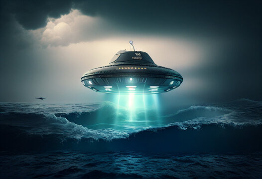 ufo of allien, allien transport, landing on thw earth