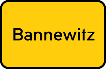 City sign of Bannewitz - Ortsschild von Bannewitz