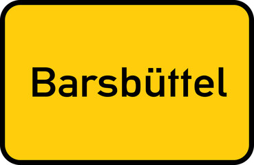 City sign of Barsbüttel - Ortsschild von Barsbüttel