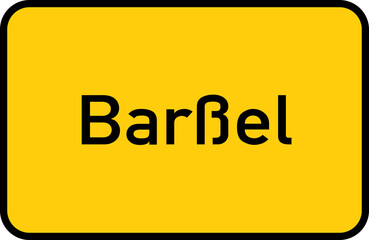 City sign of Barßel - Ortsschild von Barßel
