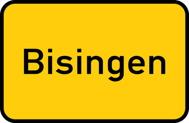 City sign of Bisingen - Ortsschild von Bisingen