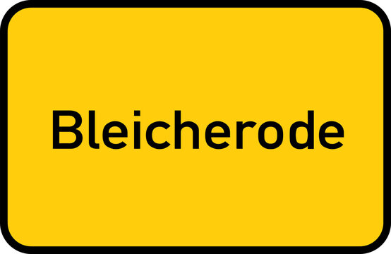 City sign of Bleicherode - Ortsschild von Bleicherode