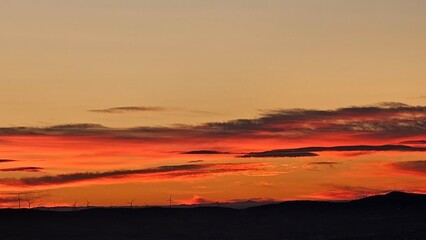 sunset in the mountains