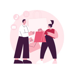 Sales representative abstract concept vector illustration. B2B sales agent, telemarketing, commercial representative, direct marketing, business development role, job position abstract metaphor.