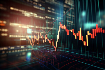 close up of stock market graph, abstract conceptual background