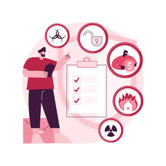 Naklejka premium Business continuity and disaster recovery abstract concept vector illustration. Economic disaster recovery, business continuity planning, risk management, anti-crisis strategy abstract metaphor.