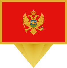 Montenegro national flag.