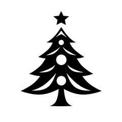 Vector illustration of a Christmas tree concept.