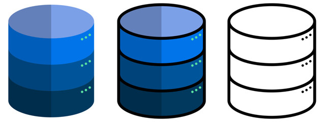 Isolated database, storage vector icon for programming, storage, coding, table, management, data fetching, data retrieval, business, website, web, UI, server and more. Minimal vector illustration