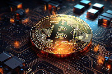 Bitcoin Circuit with Futuristic Design