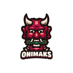 Oni Mask Mascot Logo Design