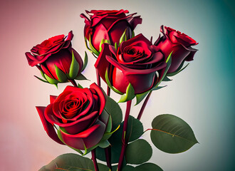 Red rose bouquet with gift tag