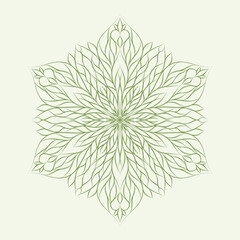 Isolated simple floral mandala. Vector ornamental illustration.