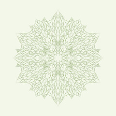Isolated simple floral mandala. Vector ornamental illustration.